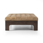 Featuring Halston Palermo Drift Cocktail Ottoman by Four Hands at Amethyst Home. Oversized cocktail ottoman topped in thick-cut top-grain leather in earthy taupe features dramatic tufting with sling detailing and a wide ash base.Overall Dimensions: 50.25"w x 37.00"d x 15.25"hWeight : 52.91 lbsMaterials : Top Grain Leather, Solid Ash, 100% Polyester. Amethyst Home provides interior design, new construction, custom furniture, and area rugs in the Dallas metro area