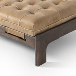 Featuring Halston Palermo Drift Cocktail Ottoman by Four Hands at Amethyst Home. Oversized cocktail ottoman topped in thick-cut top-grain leather in earthy taupe features dramatic tufting with sling detailing and a wide ash base.Overall Dimensions: 50.25"w x 37.00"d x 15.25"hWeight : 52.91 lbsMaterials : Top Grain Leather, Solid Ash, 100% Polyester. Amethyst Home provides interior design, new construction, custom furniture, and area rugs in the Park City metro area