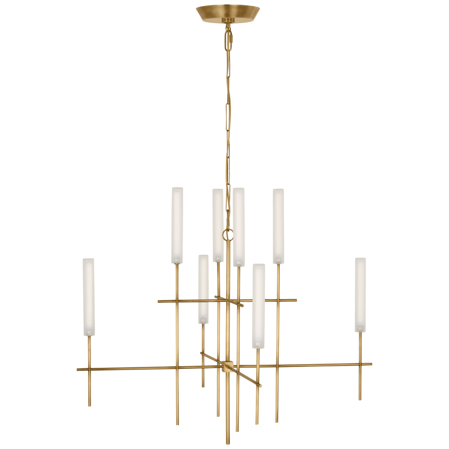 Featuring Fay 32" Chandelier by Visual Comfort at Amethyst Home. Experience the elegance of our Fay Chandelier. Made with precision and fine craftsmanship, this chandelier will elevate any room with its stunning design. Perfect for creating a sophisticated and luxurious atmosphere.
Overall Dimensions: 32" L x 32" W x 27.25" HWeight: 14 lbs..  Amethyst Home provides interior design, new home construction design consulting, vintage area rugs, and lighting in the Houston metro area.