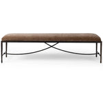 Featuring Jade Altair Mushroom Accent Bench by Four Hands at Amethyst Home. Channel Art Deco with a curved stretcher base of bronzed hammered iron and a velvety seat in a versatile earth tone. Style in the bedroom or entryway to create an extra surface, or in your living space for bonus seating.Overall Dimensions: 70.50"w x 20.50"d x 19.00"hWeight : 83.77 l. Amethyst Home provides interior design, new home construction design consulting, vintage area rugs, and lighting in the Nashville metro area.