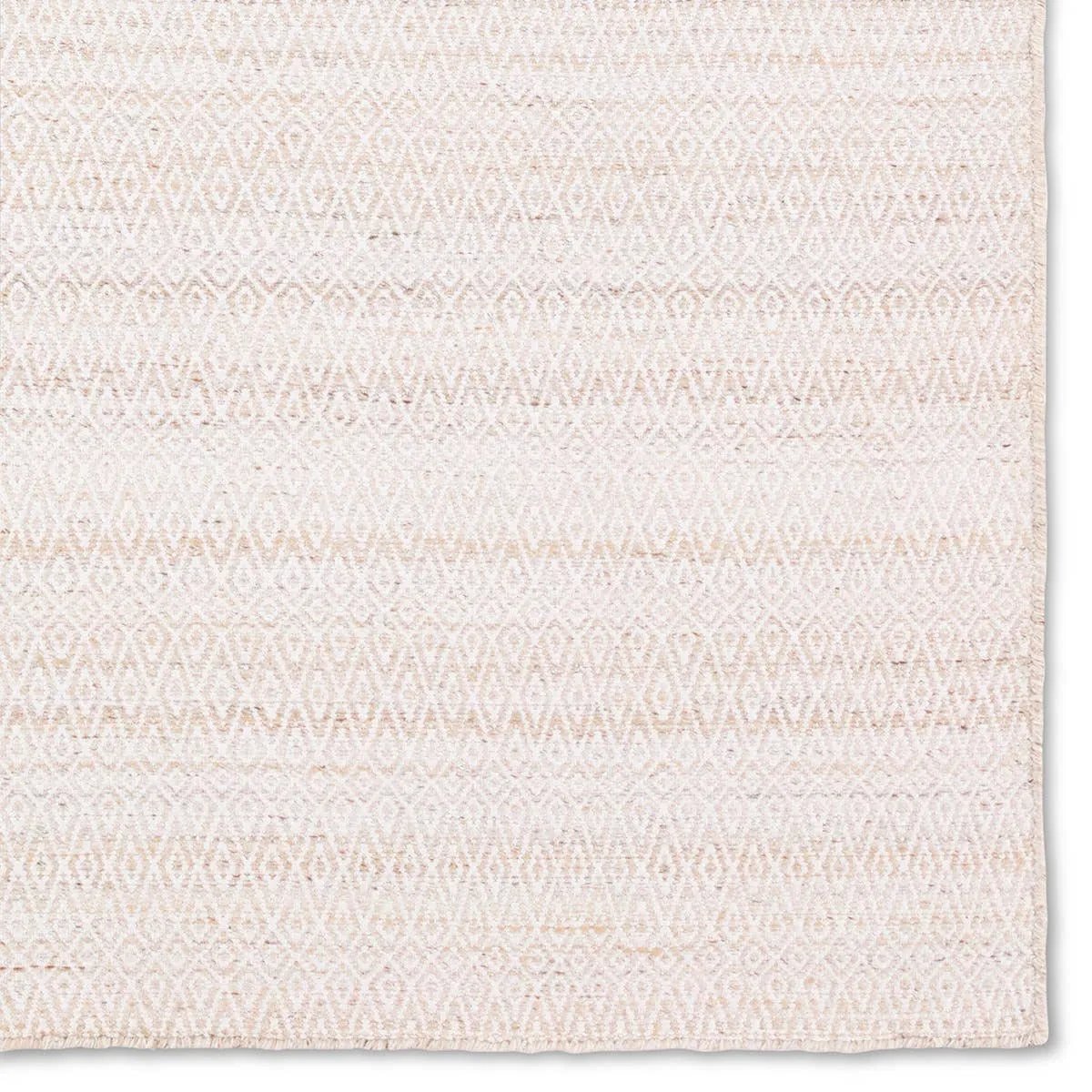 Featuring Almas Imogen Rug by Jaipur Living at Amethyst Home. Handwoven of weather-resistant PET, the Almas Imogen delights with contemporary colorways and designs. The Imogen design showcases a diamond trellis pattern in a colorway of tan and cream. The variegated neutral hues provide a subtle distressed look that wears well over time. Crafted of recycled. Amethyst Home provides interior design, new home construction design consulting, vintage area rugs, and lighting in the Des Moines metro area.