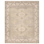 Featuring Apollo Famille Hand-Knotted Rug by Jaipur Living at Amethyst Home. An updated take on traditional design, the Apollo Famille is hand knotted of 100% wool by artisans in India for a luxurious, high-quality design.  The Famillie design features two classic medallions adorned with Elibelinde motifs with a distinct border honoring the Garden of Eden.Hand. Amethyst Home provides interior design, new home construction design consulting, vintage area rugs, and lighting in the Boston metro area.