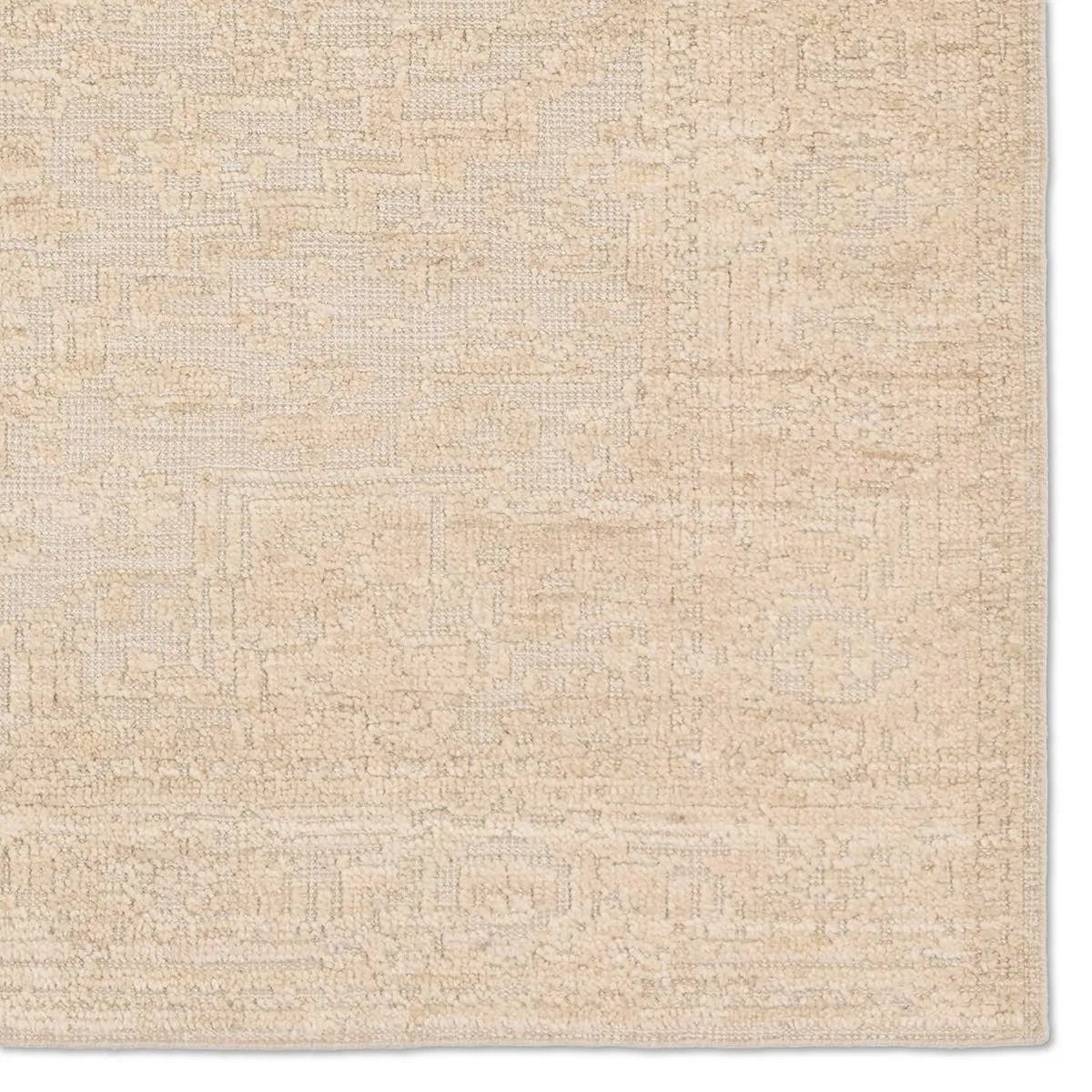 Featuring Aposio Pranhita Natural Hand-Knotted Rug by Jaipur Living at Amethyst Home. Exquisitely hand-knotted of Persian knots, this extraordinary 100% wool rug is a modern-day classic.  Its sculptural hand cut pile is plush, yet easy-to-care for and stain resistant. Handmade in wistful shades of cream and beige, the Pranhita design’s subtle cut-pile catches. Amethyst Home provides interior design, new home construction design consulting, vintage area rugs, and lighting in the Seattle metro area.