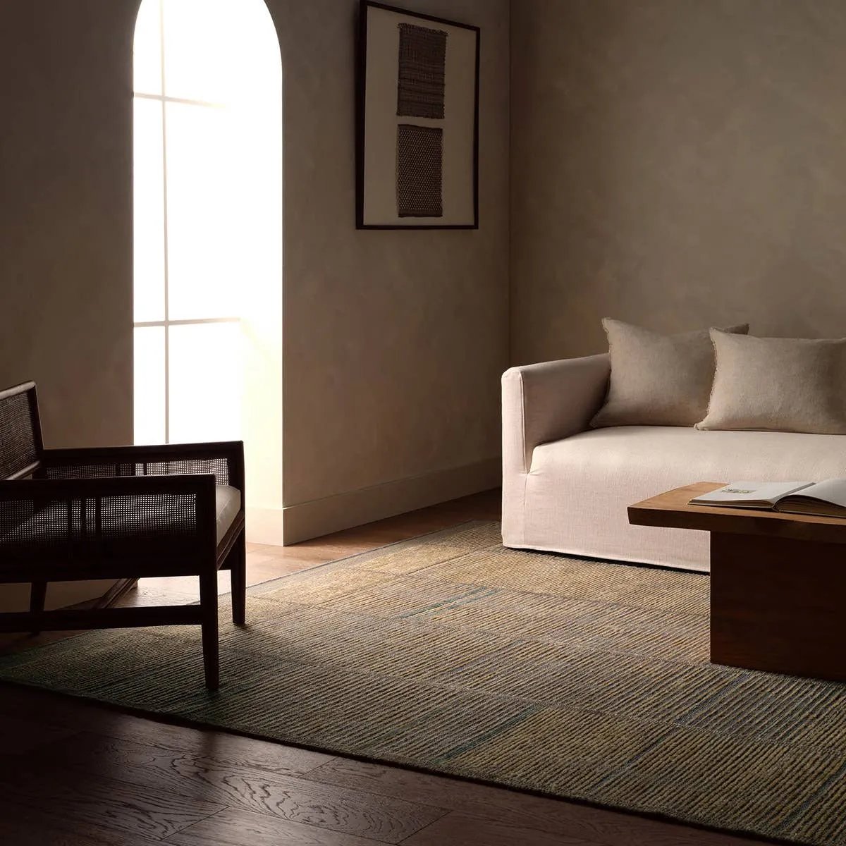 Featuring Aytana Hand-Knotted Rug by Jaipur Living at Amethyst Home. Beauty is on the horizon with the Bezem Aytana. The Aytana design features a contemporary linear pattern for subtle visual depth. Hand-knotted from easy-care wool with a high-low pile, this piece is as practical as it is captivating—a true testament to modern craftsmanship.Hand Knotted1. Amethyst Home provides interior design, new home construction design consulting, vintage area rugs, and lighting in the Laguna Beach metro area.