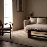 Featuring Azzurro Hand-Knotted Rug by Jaipur Living at Amethyst Home. Classic in pattern, modern in palette—the Azzurro rug offers the best of both worlds. A light green medallion motif unfolds across a soft cream backdrop, balancing timeless elegance with contemporary sensibility. Hand-carded wool lends a rich, organic texture—an ideal foundation for mediu. Amethyst Home provides interior design, new home construction design consulting, vintage area rugs, and lighting in the Charlotte metro area.