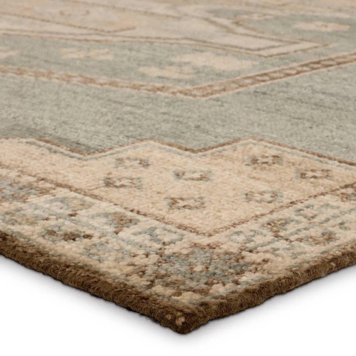 Featuring Elain Hand-Knotted Rug by Jaipur Living at Amethyst Home. Where traditional charm meets modern luxury. Hand knotted by artisans in India with super-soft 100% Afghan wool, this rug feels as good as it looks. It features natural colors and easy to care for materials, making it the perfect foundation for any space.Hand Knotted100% WoolAZA02 Azad ElainB. Amethyst Home provides interior design, new home construction design consulting, vintage area rugs, and lighting in the Seattle metro area.