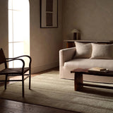 Featuring Jovian Hand-Knotted Rug by Jaipur Living at Amethyst Home. A contemporary interplay of cream and green comes to life in a striking abstract linear design. Crafted from a luxurious blend of viscose and silk, the Jovian design’s luminous sheen accentuates the depth and movement of its pattern. This handknotted piece exudes sophistication and excepti. Amethyst Home provides interior design, new home construction design consulting, vintage area rugs, and lighting in the Park City metro area.