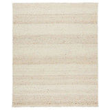 Featuring Leona  Klarna Rug by Jaipur Living at Amethyst Home. The texture-rich Leona Klarna offers an assortment of updated kilim looks, re-invented with the on-trend shearling style and neutral, modern palettes. The handwoven Klarna rug features a globally inspired, light brown, stripe pattern on a neutral cream base. This 100% wool accent piece delights in . Amethyst Home provides interior design, new home construction design consulting, vintage area rugs, and lighting in the Dallas metro area.