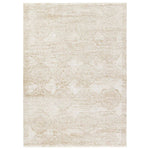 Featuring Nara Rug by Jaipur Living at Amethyst Home. Elegant and classic, the Nara design presents a largely sought-after Oushak-inspired pattern in a durable, powerloomed construction. The beautiful white and tan oriental pattern effortlessly elevates any medium-traffic indoor setting. Space-dyed polyester introduces subtle, intriguing color variatio. Amethyst Home provides interior design, new home construction design consulting, vintage area rugs, and lighting in the Salt Lake City metro area.