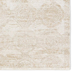 Featuring Nara Rug by Jaipur Living at Amethyst Home. Elegant and classic, the Nara design presents a largely sought-after Oushak-inspired pattern in a durable, powerloomed construction. The beautiful white and tan oriental pattern effortlessly elevates any medium-traffic indoor setting. Space-dyed polyester introduces subtle, intriguing color variation, w. Amethyst Home provides interior design, new home construction design consulting, vintage area rugs, and lighting in the Washington metro area.