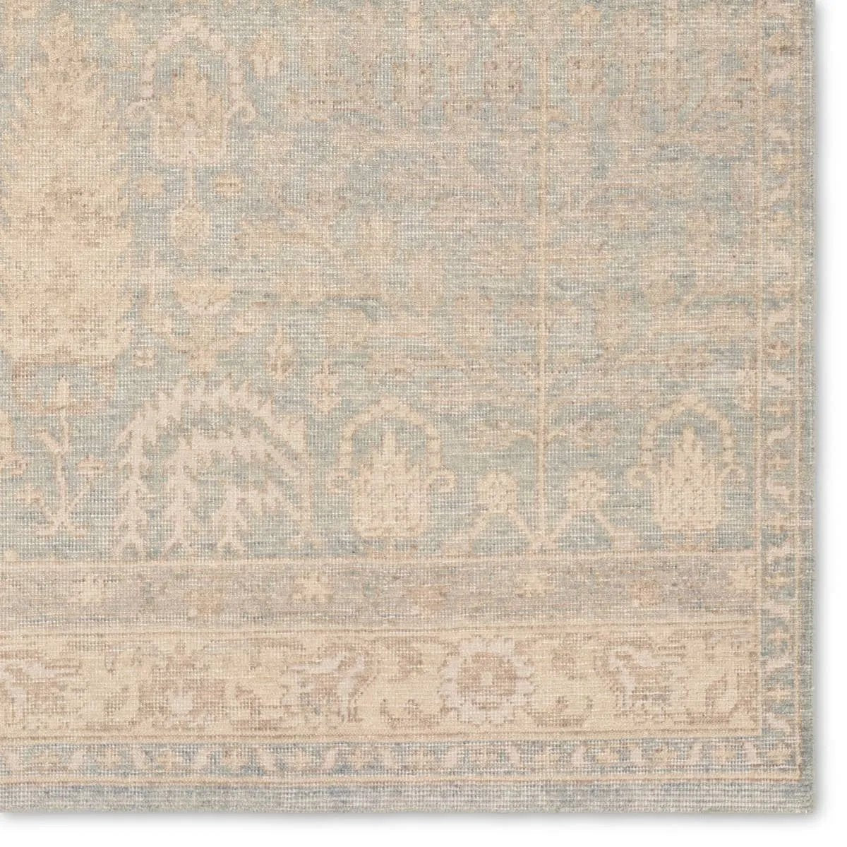 Featuring Onessa Delwyn Hand-Knotted Rug by Jaipur Living at Amethyst Home. The Onessa Delwyn marries traditional motifs with soft, subdued colorways for the perfect blend of fresh and time-honored style. These hand-knotted wool rugs feature hand-sheared quality with a coveted vintage look. The Delwyn rug features distressed Tree of Life patterns granting . Amethyst Home provides interior design, new home construction design consulting, vintage area rugs, and lighting in the Washington metro area.