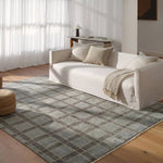 Featuring Quinlan Hand-Knotted Rug by Jaipur Living at Amethyst Home. The Quinlan design reinvents timeless geometric grid patterns, fusing classic charm with a modern edge. Its beautiful blue hue elevates any mid-century modern space, while the 100% wool construction offers natural stain resistance. Stylish and durable, this piece is designed to stand the . Amethyst Home provides interior design, new home construction design consulting, vintage area rugs, and lighting in the Charlotte metro area.