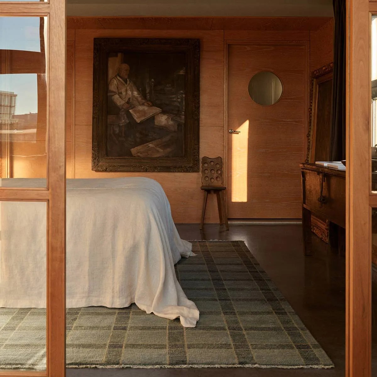 Featuring Quinlan Hand-Knotted Rug by Jaipur Living at Amethyst Home. The Quinlan design reinvents timeless geometric grid patterns, fusing classic charm with a modern edge. Its beautiful blue hue elevates any mid-century modern space, while the 100% wool construction offers natural stain resistance. Stylish and durable, this piece is designed to stand t. Amethyst Home provides interior design, new home construction design consulting, vintage area rugs, and lighting in the Laguna Beach metro area.