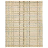 Featuring Raza Hand-Knotted Rug by Jaipur Living at Amethyst Home. The Raza design reinvents the timeless plaid pattern, fusing classic charm with a modern edge. Soft beige tones, punctuated by a blue accent, elevate any mid-century modern space. Handcrafted from naturally stain-resistant wool, this rug handles medium-traffic areas, kids, and pets with ease. A. Amethyst Home provides interior design, new home construction design consulting, vintage area rugs, and lighting in the Austin metro area.