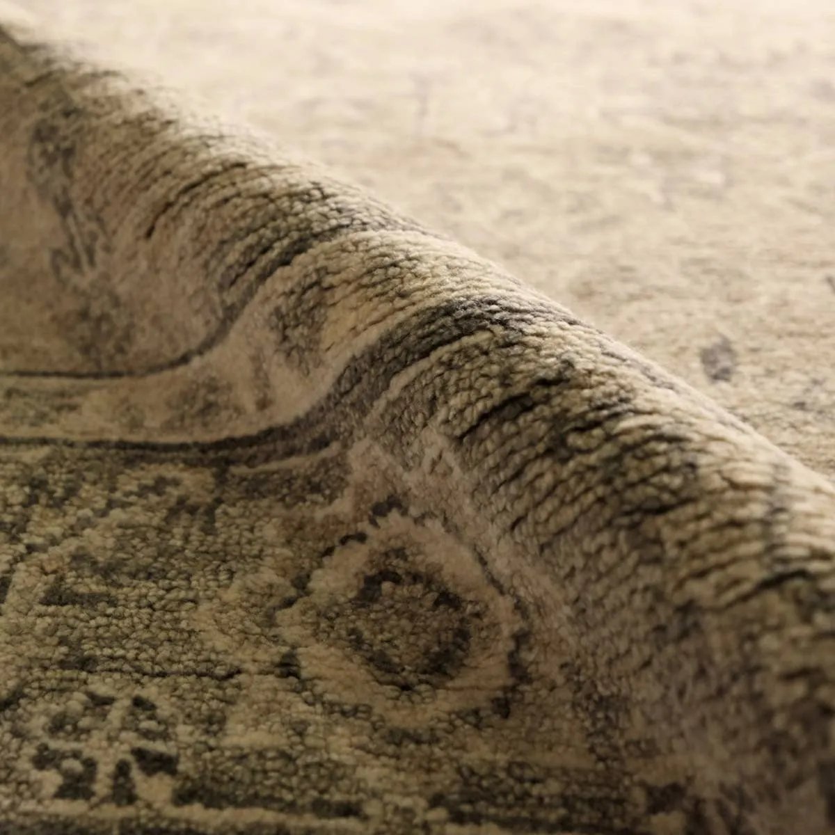 Featuring Rhan Hand-Knotted Rug by Jaipur Living at Amethyst Home. Where durability, style, and comfort come together, the Rhan rug's intricate design and sandy tones seamlessly settle into any space. This artisan-made rug is hand knotted, hand-carded, and handspun in India. It's soft to the touch and doesn't stain easily, so you can live more and worry le. Amethyst Home provides interior design, new home construction design consulting, vintage area rugs, and lighting in the Scottsdale metro area.