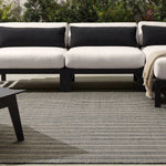Featuring Sacdecer Moren Rug by Jaipur Living at Amethyst Home. The Sacdecer Moren is an exceptional handwoven indoor/outdoor rug, blending high-performance style with eco-conscious materials. Hand crafted in India from 100% PET yarn, sourced from recycled plastic bottles, it's both durable and environmentally friendly. Designed to withstand outdoor elements . Amethyst Home provides interior design, new home construction design consulting, vintage area rugs, and lighting in the Houston metro area.