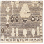 Featuring Zaira Tonnara Hand-Knotted Rug by Jaipur Living at Amethyst Home. Enrich living spaces with the exotic allure of the Zaira Collection - a fusion of modern Moroccan designs and unparalleled craftsmanship. Handknotted in India with 22 knots per square inch, these rugs exude luxury and artistry. The Tonnara rug showcases an intriguing diamond pattern. Amethyst Home provides interior design, new home construction design consulting, vintage area rugs, and lighting in the Park City metro area.