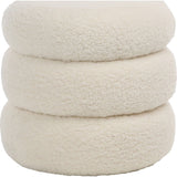 Featuring Jolo Faux Sheepskin Ottoman by Dovetail at Amethyst Home. Faux sheepskin ottoman that works with practically every design vibe.  
17"h x 18"w x 18"d
Spot clean with hydrogen peroxide for a fresh look.. Amethyst Home provides interior design, new home construction design consulting, vintage area rugs, and lighting in the Houston metro area.