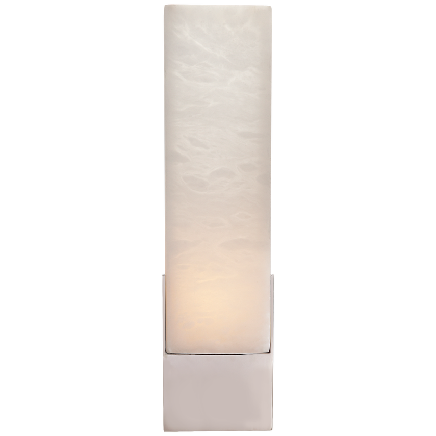 Featuring Covet Tall Box Bath Sconce by Visual Comfort at Amethyst Home. Kelly Wearstler's Covet series celebrates the natural beauty of alabaster and its subtle variations in color. Accented with metal prong settings in varying finishes, the organic carved alabaster flush mounts, sconces, chandeliers and pendant lights embody easy refinement. The mini.  Amethyst Home provides interior design, new home construction design consulting, vintage area rugs, and lighting in the Newport Beach metro area.