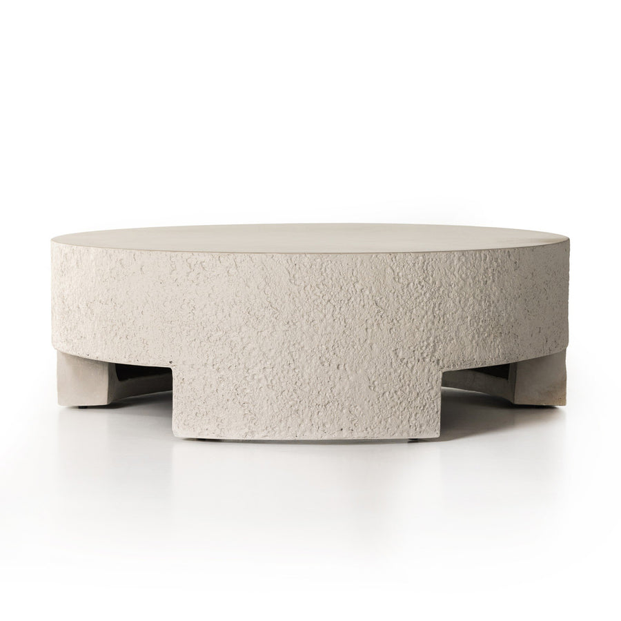 Everett Matte Stone Outdoor Coffee Table