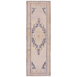 Featuring Lumal Debolo Rug by Jaipur Living at Amethyst Home. Distressed, vintage designs offer an elevated tone for the Lumal Collection. The Debolo rug features a vintage-inspired medallion, geometric border, and floral detailing in tones of tan, blue, yellow, and gray. This machine washable rug is stain resistant and easy to clean, perfect for home.  Amethyst Home provides interior design, new home construction design consulting, vintage area rugs, and lighting in the Salt Lake City metro area.
