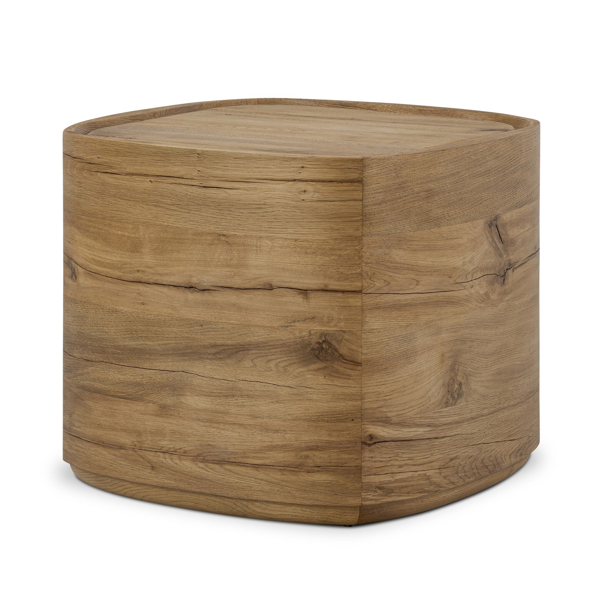 Featuring Leandro Natural Reclaimed French Oak End Table by Four Hands at Amethyst Home. Reclaimed French oak shapes a softened square to make a unique, organic-looking statement. Designed in partnership with longtime Four Hands collaborator Thomas Bina and Brazilian designer Ronald Sasson.Overall Dimensions: 26.00"w x 26.00"d x 21.75"hWeight : 72.09 lbsMaterials : Solid Reclaime. Amethyst Home provides interior design, new construction, custom furniture, and area rugs in the Alpharetta metro area
