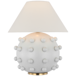 Featuring Linden Black Medium Orb Table Lamp by Visual Comfort at Amethyst Home. The Linden is an exploration of bold forms in a simple palette of rich metallic accents, with white and black. Modern and sophisticated curved lines and spherical silhouettes contrast with straight edges to lend interiors a contemporary Kelly Wearstler accent.
Overall Dimensions: 21" L x 21" W x 23" H
Wei. Amethyst Home provides interior design, new construction, custom furniture, and area rugs in the Omaha metro area