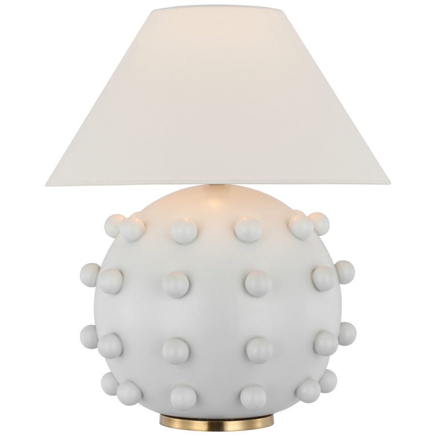 Linden Plaster White Medium Orb Table Lamp