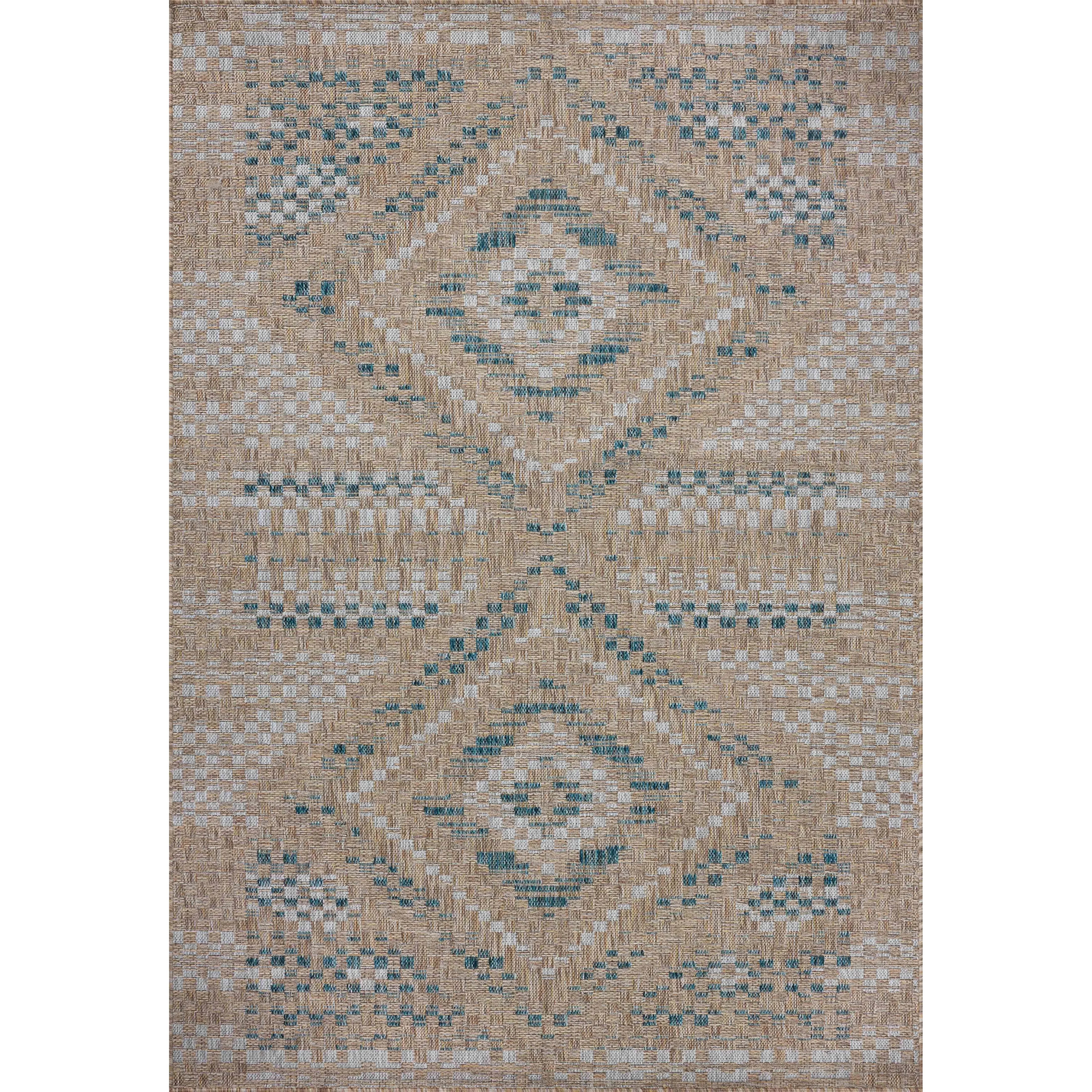 Featuring Amber Lewis x Loloi Topanga Natural / Aqua Rug by Loloi at Amethyst Home. Inspired by the scenic mountain town in California, the Topanga Collection is an indoor/outdoor rug made of durable polypropylene that resembles natural fibers but is much more ready for sun, rain, and high-traffic use. The rug's modern construction also makes it easy to clea. Amethyst Home provides interior design, new home construction design consulting, vintage area rugs, and lighting in the Monterey metro area.