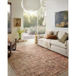 Featuring Anniston Machine Washable Clay / Charcoal Rug by Loloi at Amethyst Home. The Anniston Collection is a washable rug with traditional motifs in beautifully saturated and distressed tones. This durable area rug is power-loomed of polyester in China and designed for the busiest rooms of the home - living rooms, bedrooms, kitchens, hallways, and more. It c. Amethyst Home provides interior design, new home construction design consulting, vintage area rugs, and lighting in the Omaha metro area.