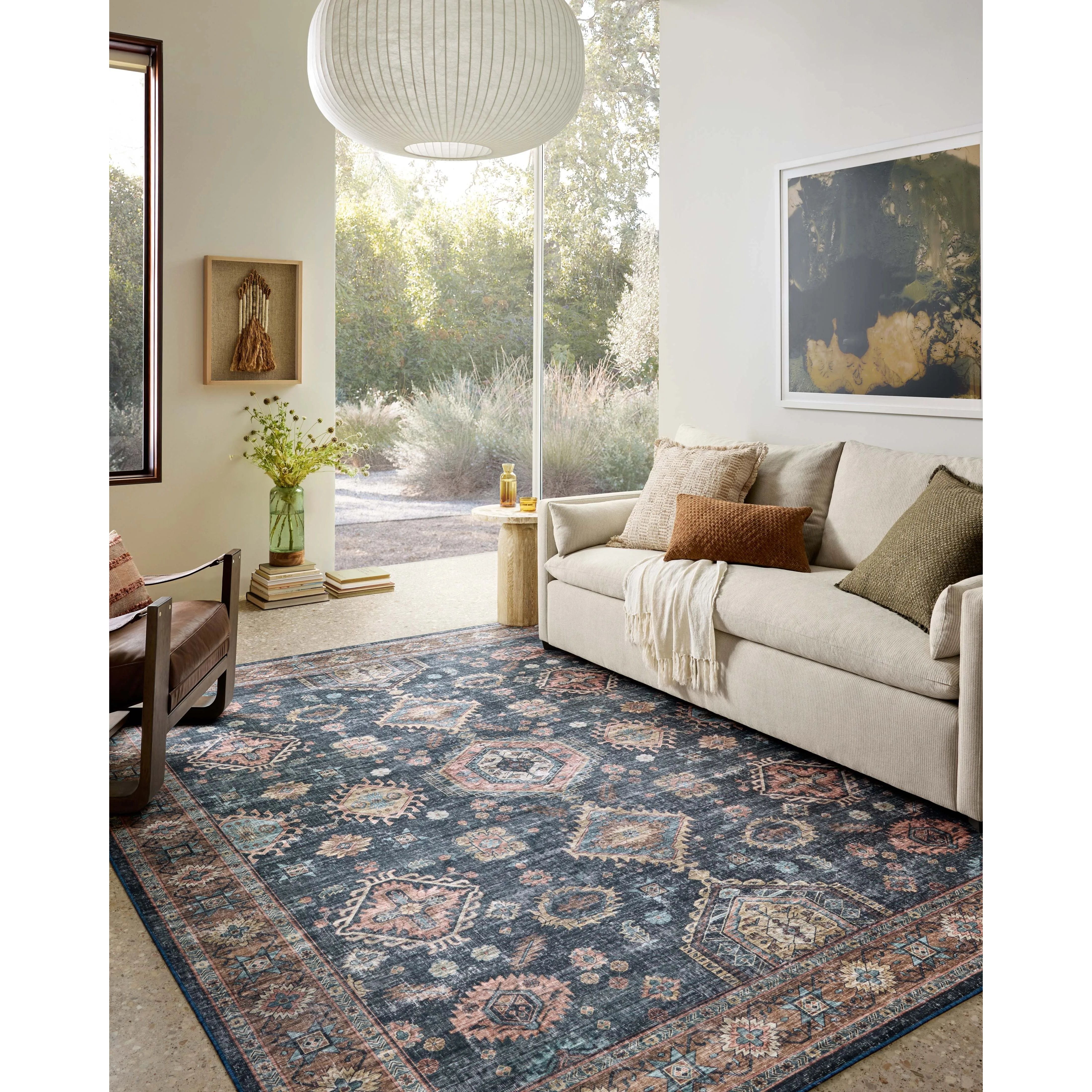 Featuring Anniston Machine Washable Denim / Sunset Rug by Loloi at Amethyst Home. The Anniston Collection is a washable rug with traditional motifs in beautifully saturated and distressed tones. This durable area rug is power-loomed of polyester in China and designed for the busiest rooms of the home—living rooms, bedrooms, kitchens, hallways, and more. It can . Amethyst Home provides interior design, new home construction design consulting, vintage area rugs, and lighting in the Omaha metro area.