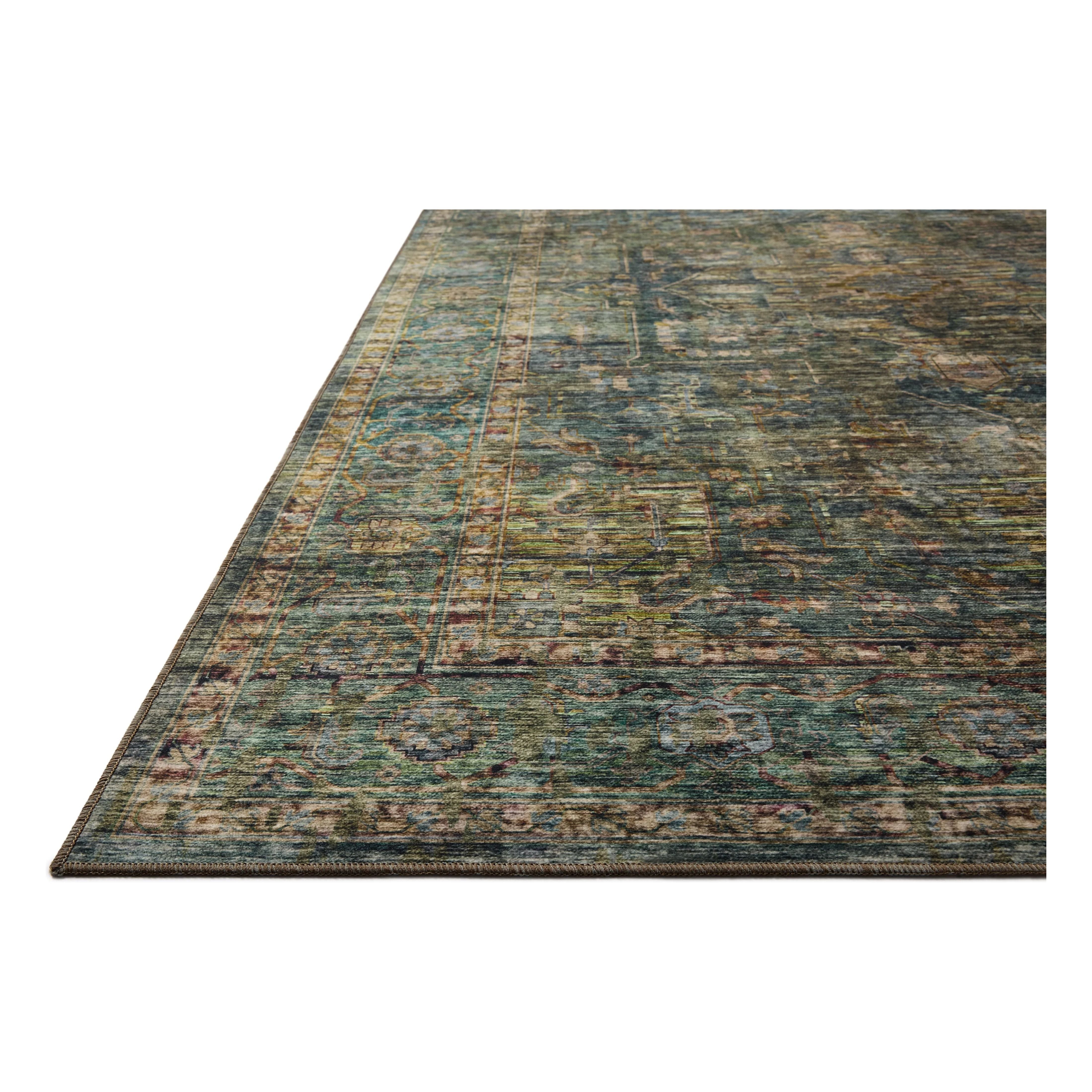 Featuring Anniston Machine Washable Lagoon / Multi Rug by Loloi at Amethyst Home. The Anniston Collection is a washable rug with traditional motifs in beautifully saturated and distressed tones. This durable area rug is power-loomed of polyester in China and designed for the busiest rooms of the home—living rooms, bedrooms, kitchens, hallways, and more. . Amethyst Home provides interior design, new home construction design consulting, vintage area rugs, and lighting in the Laguna Beach metro area.