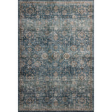 Featuring Anniston Machine Washable Lagoon / Natural Rug by Loloi at Amethyst Home. The Anniston Collection is a washable rug with traditional motifs in beautifully saturated and distressed tones. This durable area rug is power-loomed of polyester in China and designed for the busiest rooms of the home—living rooms, bedrooms, kitchens, hallways, and more. I. Amethyst Home provides interior design, new home construction design consulting, vintage area rugs, and lighting in the Charlotte metro area.