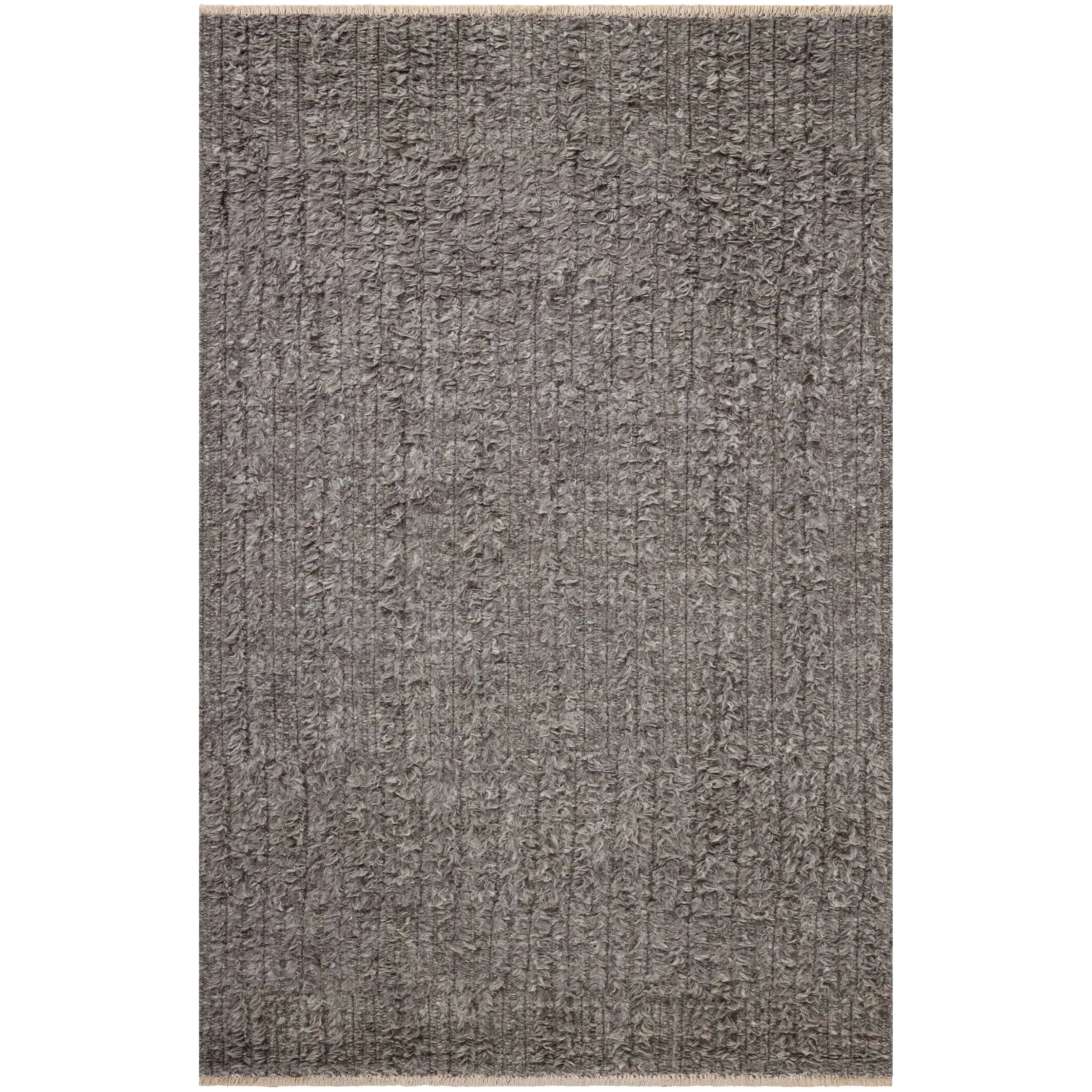 Featuring Brigette Romanek x Loloi Dana Granite Rug by Loloi at Amethyst Home. Irresistible to walk upon, the Dana Granite Rug by Brigette Romanek x Loloi has a high-low texture that alternates between a subtly shaggy pile and a soft base. Horizontal broken stripes give the area rug a fresh and energized structure, while a finish of fringe along the edges accen. Amethyst Home provides interior design, new home construction design consulting, vintage area rugs, and lighting in the Miami metro area.