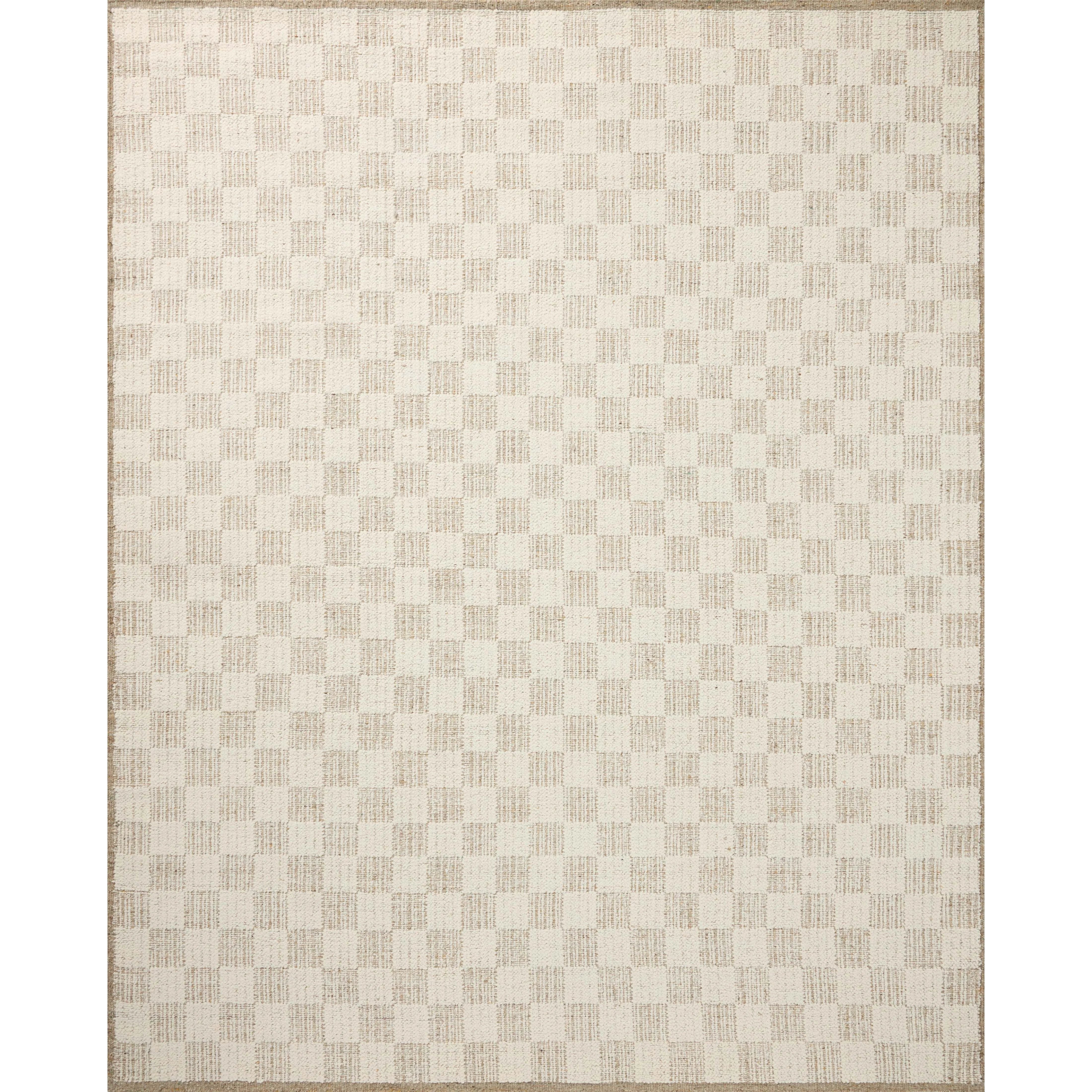 Featuring Brigette Romanek x Loloi Knox Ivory / Khaki Rug by Loloi at Amethyst Home. The Knox Ivory / Khaki Rug by Brigette Romanek x Loloi is a handwoven area rug with a contemporary checkerboard pattern and a texture reminiscent of a luxurious knit sweater. Made of a blend of wool and cotton that plays with scale and texture, Knox is imbued with cozy luxur. Amethyst Home provides interior design, new home construction design consulting, vintage area rugs, and lighting in the Portland metro area.