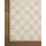 Featuring Brigette Romanek x Loloi Knox Ivory / Khaki Rug by Loloi at Amethyst Home. The Knox Ivory / Khaki Rug by Brigette Romanek x Loloi is a handwoven area rug with a contemporary checkerboard pattern and a texture reminiscent of a luxurious knit sweater. Made of a blend of wool and cotton that plays with scale and texture, Knox is imbued with cozy. Amethyst Home provides interior design, new home construction design consulting, vintage area rugs, and lighting in the Salt Lake City metro area.