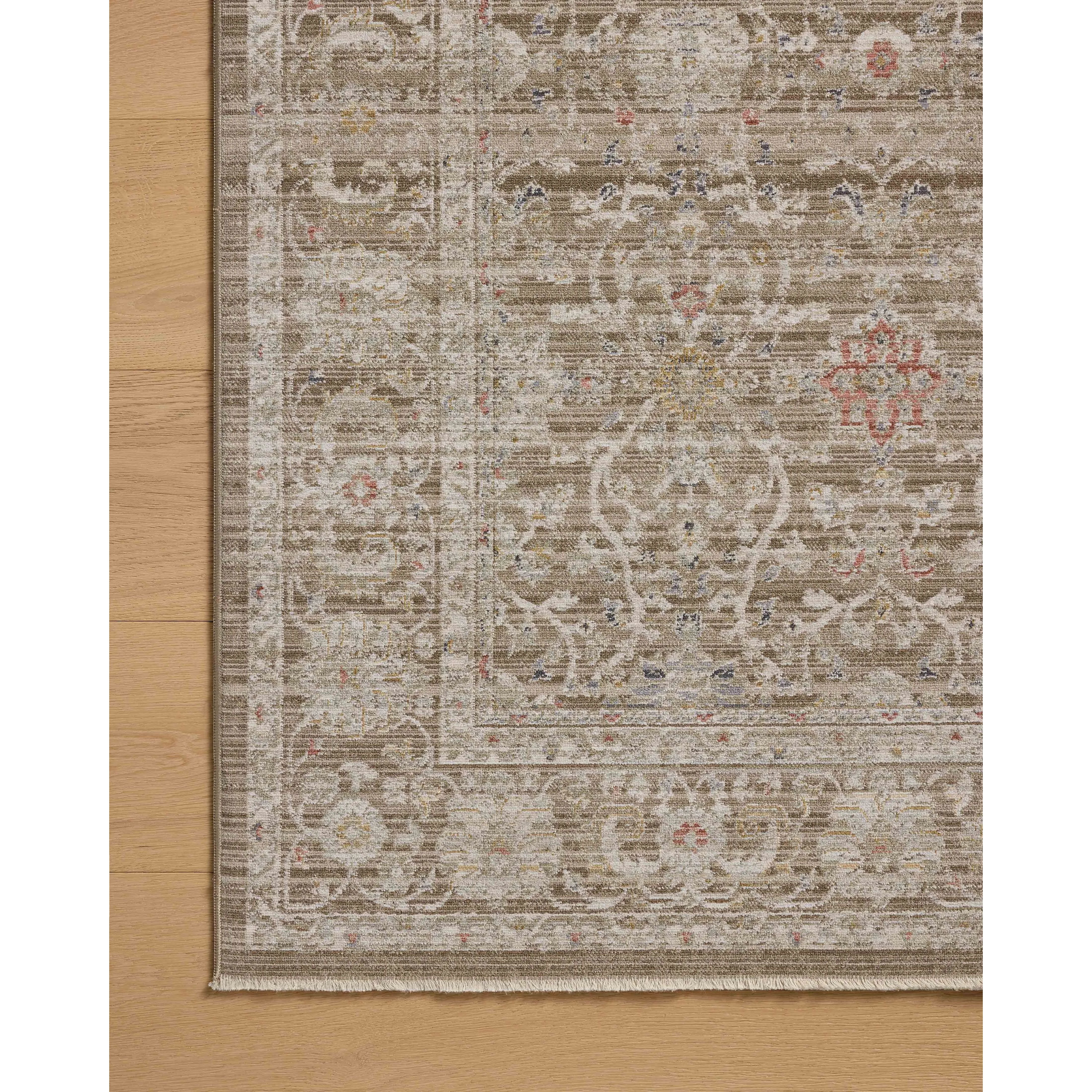 Featuring Chris Loves Julia × Loloi Ida Bark / Multi Rug by Loloi at Amethyst Home. The Ida Collection from Chris Loves Julia x Loloi is a vintage-inspired area rug with a soft, subtly textured pile similar to hand-knotted rugs. The rugs gentle distressing creates a timeless look, while its durability and earthy colorways make it a great choice for the bus. Amethyst Home provides interior design, new home construction design consulting, vintage area rugs, and lighting in the Scottsdale metro area.