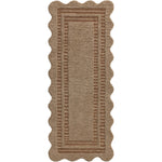 Featuring Chris Loves Julia × Loloi Scottie Mocha / Clay Rug by Loloi at Amethyst Home. The Scottie Collection from Chris Loves Julia x Loloi is a hand-tufted wool area rug with a playful scalloped edge and lower-pile, striped border for a touch of structure. The rugs overall pile is thick and plush, available in easygoing earth tones and neutral colorways. Th. Amethyst Home provides interior design, new home construction design consulting, vintage area rugs, and lighting in the Dallas metro area.