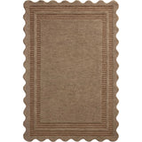 Featuring Chris Loves Julia × Loloi Scottie Mocha / Clay Rug by Loloi at Amethyst Home. The Scottie Collection from Chris Loves Julia x Loloi is a hand-tufted wool area rug with a playful scalloped edge and lower-pile, striped border for a touch of structure. The rugs overall pile is thick and plush, available in easygoing earth tones and neutral colorways. . Amethyst Home provides interior design, new home construction design consulting, vintage area rugs, and lighting in the Monterey metro area.
