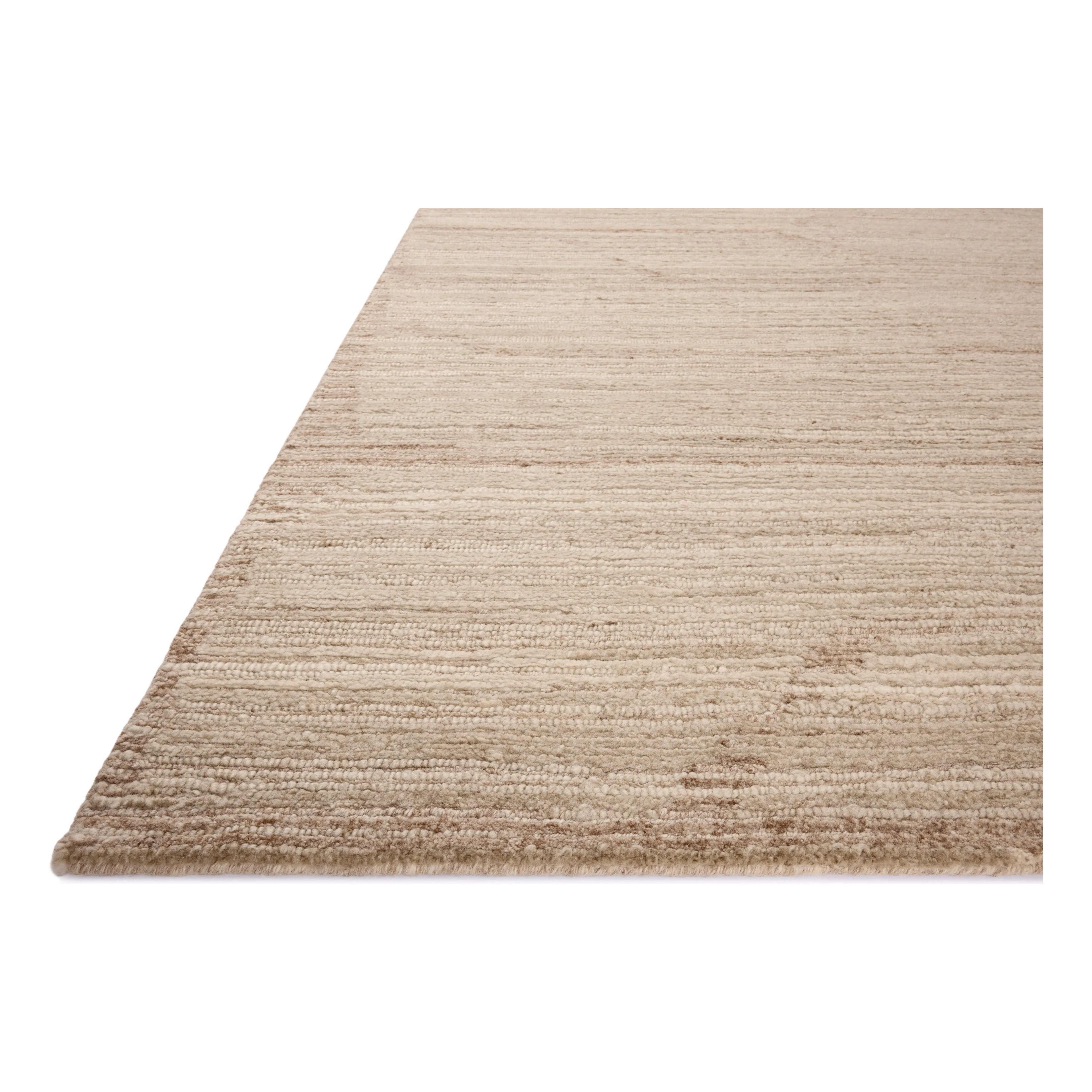 Featuring Greer Beige / Clay Hand-Knotted Rug by Loloi at Amethyst Home. The Greer Collection is a hand-knotted wool area rug with a subtle interplay of vertical broken lines across a horizontally ribbed base. The rug's light, heathered palette and durable, knotted construction make it a welcome addition to living rooms, bedrooms, and more. This collect. Amethyst Home provides interior design, new home construction design consulting, vintage area rugs, and lighting in the Newport Beach metro area.