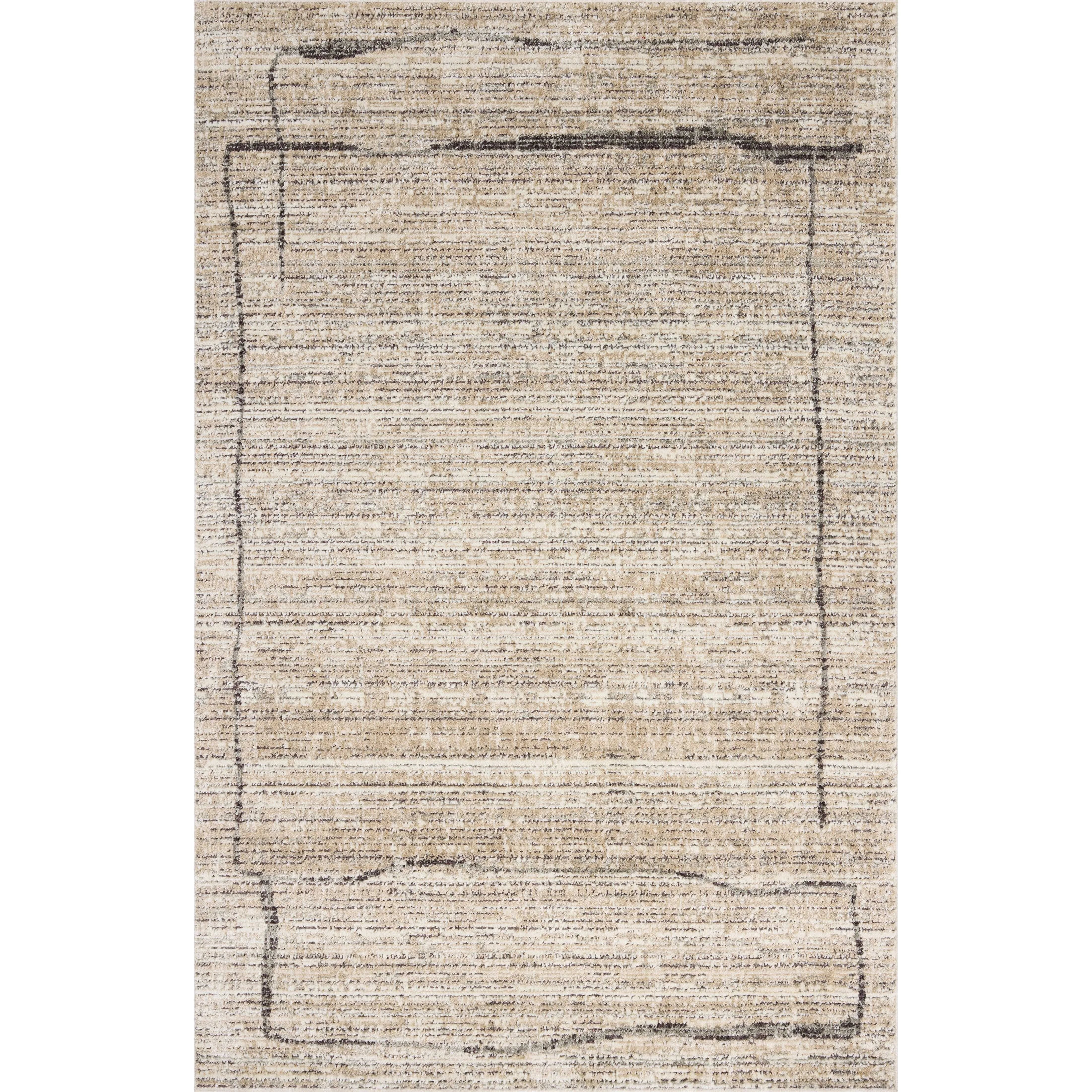 Featuring Jeremiah Brent x Loloi Bleecker Natural / Charcoal Rug by Loloi at Amethyst Home. The Bleecker Collection by Jeremiah Brent x Loloi is a soft, power-loomed rug in warm colorways that change in different lighting. With high-contrast linear patterns and careful distressing, Bleecker represents Jeremiah love of modern design. This collection is mad. Amethyst Home provides interior design, new home construction design consulting, vintage area rugs, and lighting in the Kansas City metro area.