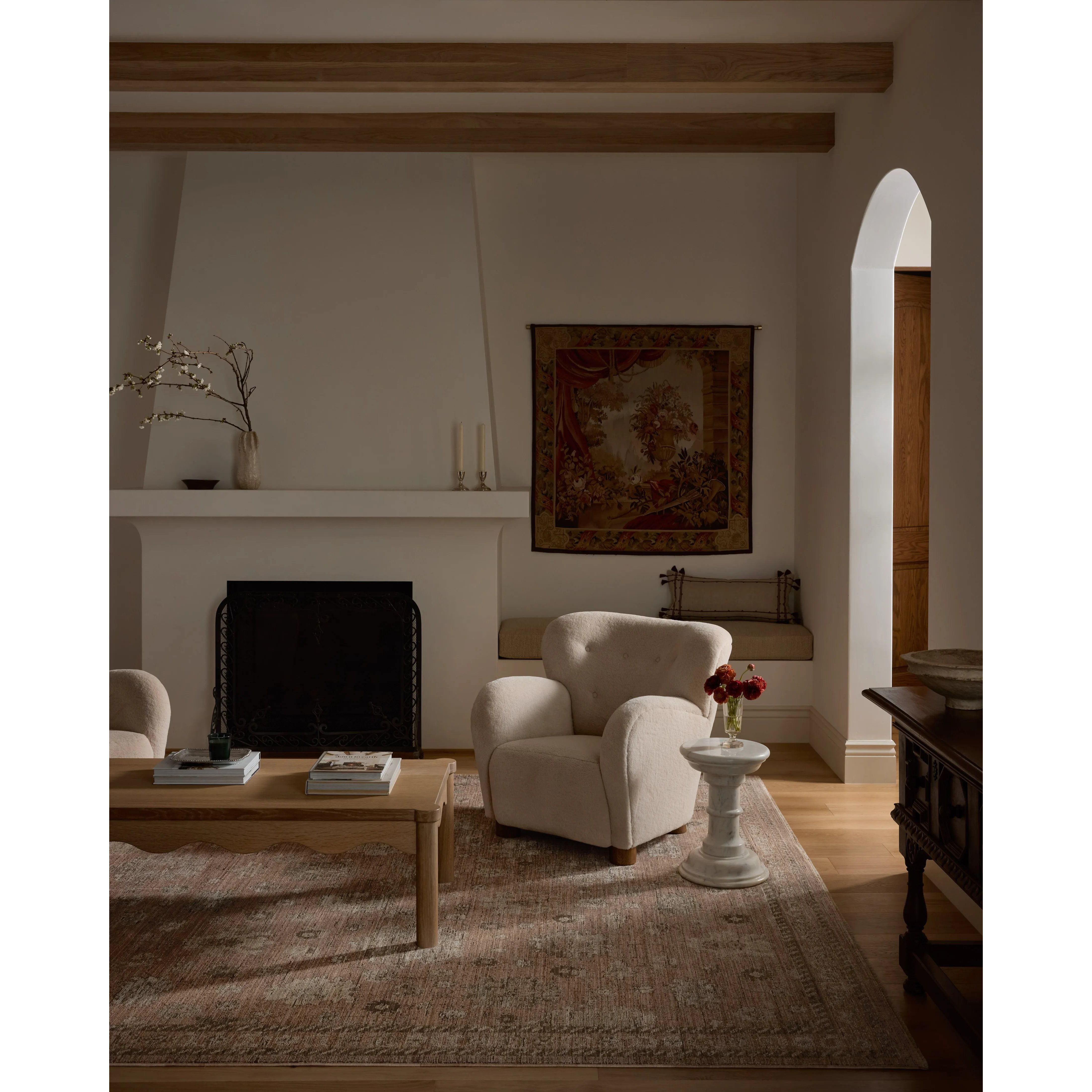 Featuring Priscilla Blush / Multi Rug by Loloi at Amethyst Home. Transform your living space into a luxurious retreat with the Priscilla Bark/Ivory Rug. Made of premium materials, this rug adds elegance and sophistication to any room. Its soft, textured surface and neutral color palette create a cozy and inviting atmosphere. Elevate your home decor with this. Amethyst Home provides interior design, new home construction design consulting, vintage area rugs, and lighting in the Monterey metro area.