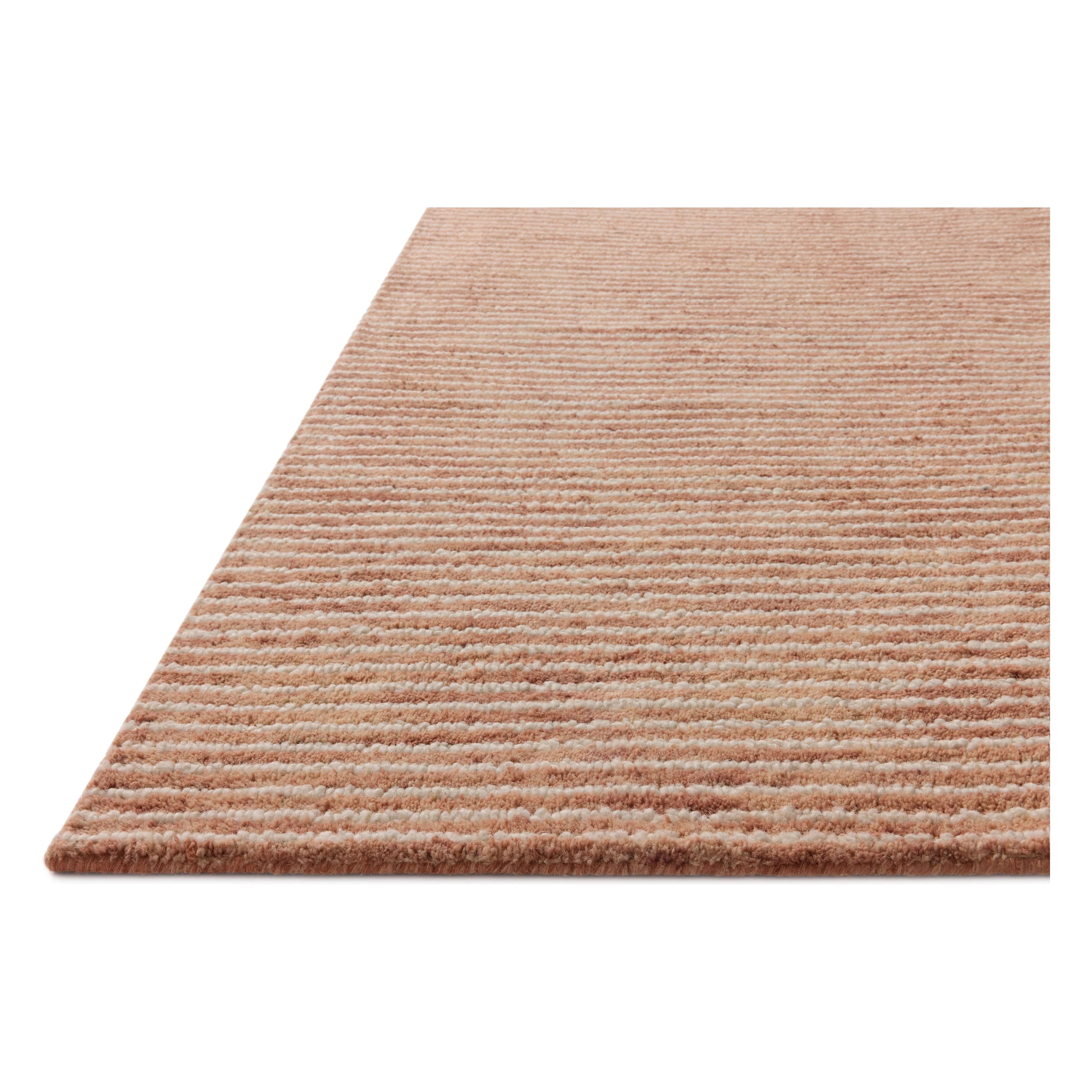 Featuring Sunday Terracotta / Ivory Rug by Loloi at Amethyst Home. The Sunday Collection is a home-friendly, hand-tufted area rug with a pinstripe pattern in varied, vibrant tones. The rugs textured pile brings even more dimension and depth to this classic yet playful design. The Sunday Collection is hand-tufted of wool in India and Goodweave-certified, ensurin. Amethyst Home provides interior design, new home construction design consulting, vintage area rugs, and lighting in the Miami metro area.