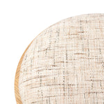 Featuring Louise Ostend Natural Accent Stool by Four Hands at Amethyst Home. A simple, charming stool with natural oak wood veneer finish and textured neutral fabric seat. Tapered legs add subtle character.Overall Dimensions: 19.00"w x 19.00"d x 19.25"hWeight : 23.81 lbsMaterials : 58% Flax/Linen, 35% Acrylic, 7% Polyester, Solid Oak, Oak Veneer. Amethyst Home provides interior design, new construction, custom furniture, and area rugs in the Washington metro area