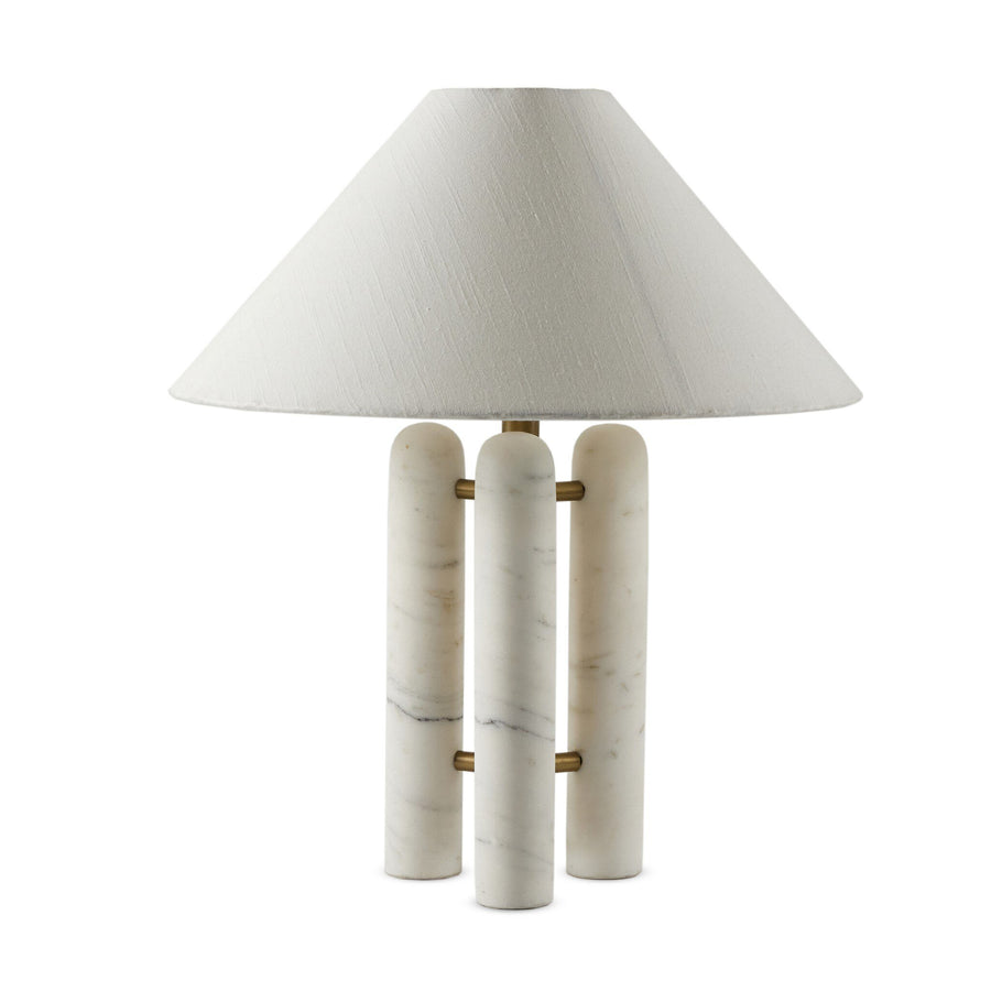 Medici Charcoal and White Marble Table Lamp