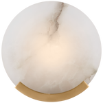 Featuring Melange Sconce Antique-Burnished Brass by Visual Comfort at Amethyst Home. Contrasting natural alabaster with metal in rounded forms and unique configurations, the Melange series by Kelly Wearstler blends the organic and the luxurious for a modern chic interior. Carved alabaster shades create a soft glow on walls and surfaces, while streamlined shapes soften angular o. Amethyst Home provides interior design, new construction, custom furniture, and area rugs in the Laguna Beach metro area