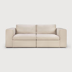 Featuring Mellow Off White Modular Sofa by Ethnicraft at Amethyst Home. Comfort ideals form the basis of the Mellow. With clean and classic
lines, paired with subtle seam detailing, the Mellow is the welcoming
anchor to a liveable lounge space. Choose and place configurable pieces together for a personalised sofa to suit your needs.Adjustable Feet : NoBackrest Density : 30 kg/. Amethyst Home provides interior design, new construction, custom furniture, and area rugs in the Newport Beach metro area