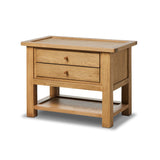Featuring Millbrook Natural Light Oak Veneer Nightstand by Four Hands at Amethyst Home. Made from light, natural oak, the design of this two-drawer nightstand is inspired by a vintage general store counter. Softened corners and simple knob complete its heritage charm.Overall Dimensions: 38.00"w x 22.00"d x 27.00"hWeight : 90.08 lbsMaterials : Oak Veneer, Solid Oak. Amethyst Home provides interior design, new construction, custom furniture, and area rugs in the Seattle metro area