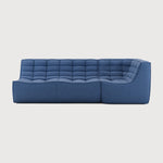 Featuring N701 Blue 90° Square Corner Right Modular Sofa Set by Ethnicraft at Amethyst Home. The N701 sofa is an inviting design that oozes comfort and relaxation. By combining the different modules and sizes, you have unlimited possibilities when it comes to creating your own unique setting. Designed by Jacques Deneef, it’s available in multiple colours and materials, with pre-conf. Amethyst Home provides interior design, new construction, custom furniture, and area rugs in the Houston metro area