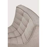 Featuring N701 Ecru 45° Round Corner Modular Sofa Piece by Ethnicraft at Amethyst Home. The N701 sofa is an inviting design that oozes comfort and relaxation. By combining the different modules and sizes, you have unlimited possibilities when it comes to creating your own unique setting.Weight : 30 lbs Dimensions: 39" W x 33" L x 30" H. Amethyst Home provides interior design, new construction, custom furniture, and area rugs in the Boston metro area